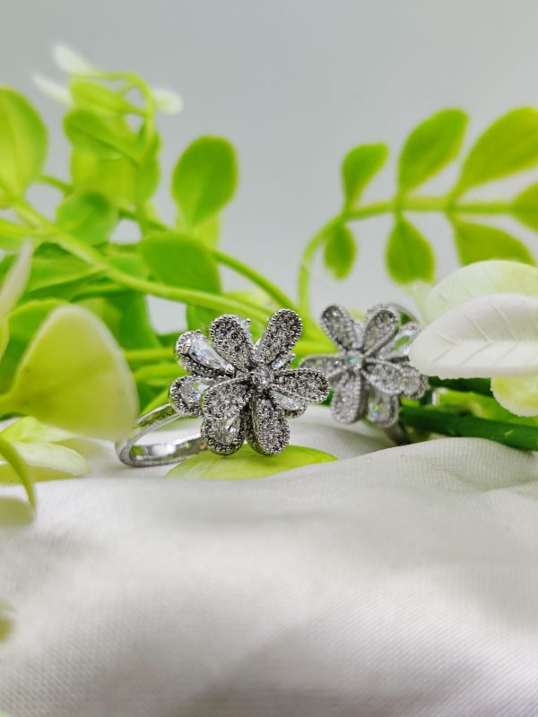 1 Piece Imported Blooming Elegance Adjustable Ring Set – Two Radiant Color 🌟 | Luxurious Design Ring | Adjustable Ring | Ring For Girls & Women ✨