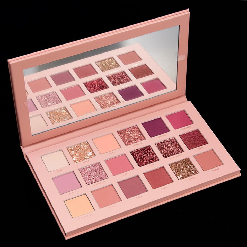 (nw000390)18 Shade Pearlescent Shimmer – Matte Waterproof Nude Eyeshadow Palette
