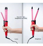 2-in-1 Nova Hair Straightener And Curler – Dual-use Styling Tool With Quick Heat-up Technology, Ceramic Plates For Smooth Straightening & Effortless Curls Model-nh-2009 – Portable, Lightweight, Ideal For Home Or Travel Use