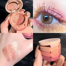 3 In 1  Palette Pearly Blusher Shimmer Brighten Silkworm Eyeshadow Face Contour Powder Makeup Palette