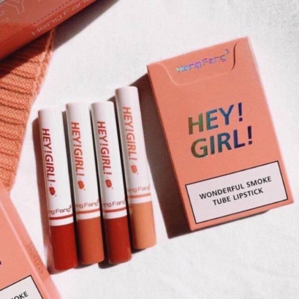 4-in-1 Trending Lipstick Set – Cigarette-shaped Matte Lipsticks, Long-lasting, Easy To Apply, Non-sticky & Fade-resistant Lip Gloss For Makeup Lovers