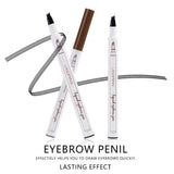 4 Tip Waterproof Eyebrow Pen | Waterproof Tattoo Tint Fine Sketch Liquid Eyebrow Pencil | Creates Natural Makeup Effect