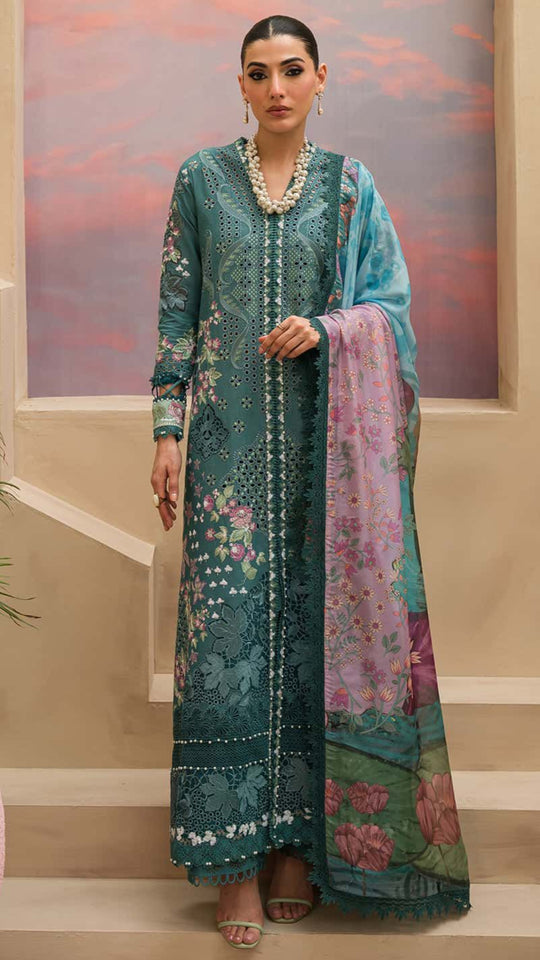 Brand Afrozeh Available in Lawn Fabric 3pc!!
