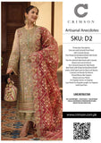 Crimson Embroidered Organza Suit 