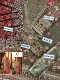 Crimson Embroidered Organza Suit 