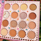 Trendy fashion-makeup-palette-eyeshadow-blush-highlighter