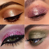 Glitter Butter Sparkle Eyeshadow Palette 9 In 1 Kit For Eye Makeup Shimmer Highlighter Metallic Eye Shadow, Rainbow Eyeshadow Pallets