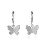 Butterfly Koren Earrings | Drop Earrings Simple Butterfly Shape Pendant Dangle Hoop Earring Women Girls