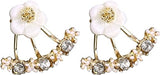 Daisy Back Hanging Stud Earrings | Flower Earrings Fresh Earrings Girls Earrings Jewelry For Women