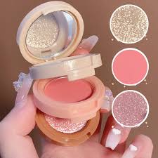 3 In 1 Matte Highlighter Blush Palette Pearly Blusher Shimmer Brighten Silkworm Eyeshadow Face Contour Powder Makeup Palette