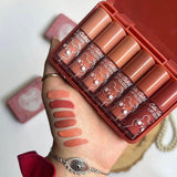 Dragon Ranee 6 Colors Cartoon Set Waterproof Moisturizing Lip Glaze Set Non-fading Lip Liquid Mirror Lipstick For Lip Gloss