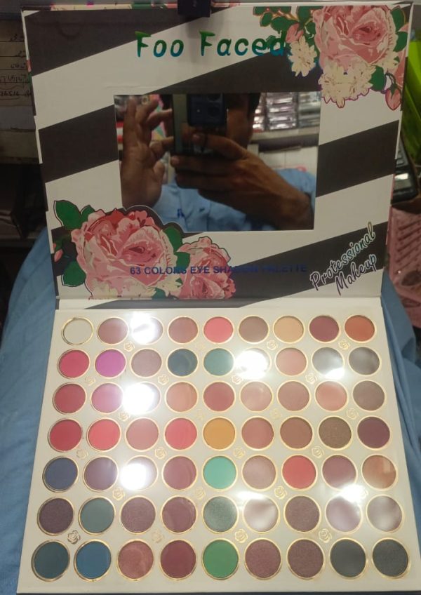 Foo Face 63-color Eyeshadow Palette – Matte, Shimmer & Glitter Shades For All Looks