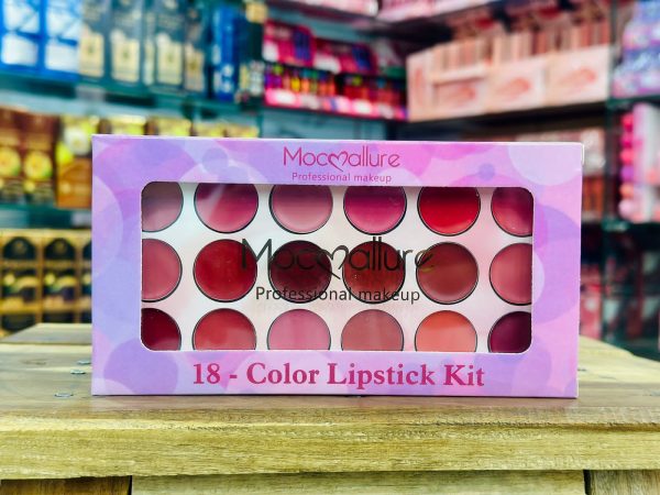 Moccallure Professional 18-colors Lipstick Kit – Long-lasting, Hydrating & Compact | Unisex Makeup Set