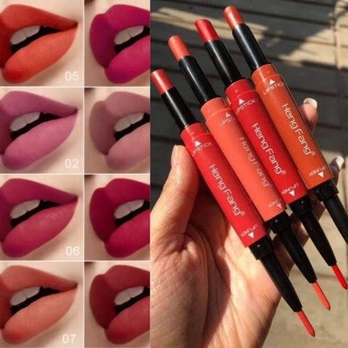 Pack Of 8 Matte Lipstick And Lip Liner Set, Waterproof Long Lasting Makeup Lipliner Pen Set For Women