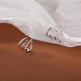 w-shape-zircon-korean-earring with white colour 